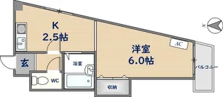 リバーサイド瓢箪山【311号室】の間取り