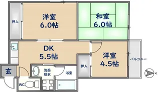 フリーディオ石切【2階】の間取り