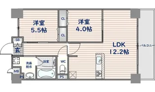 1SLDKの間取り画像