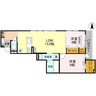 アベニール末広【2階】の間取り