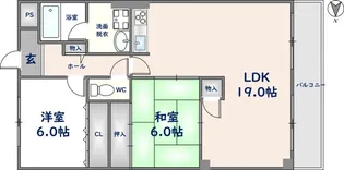 コートヴィレッジ清水【1階】の間取り