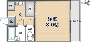 エンフェル石切【201号室】の間取り