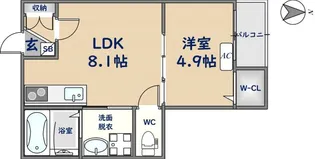 F asecia lani【204号室】の間取り