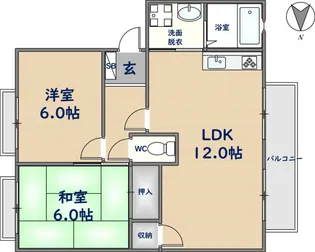 メゾン ウィステ【1階】の間取り