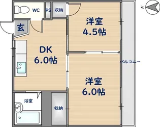 ドミール末広【2階】の間取り