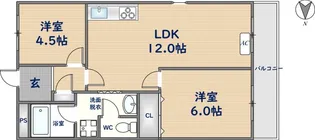 ウエストコート【1階】の間取り