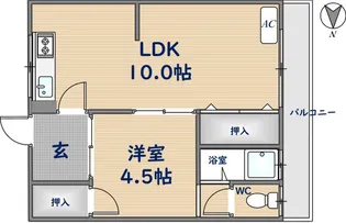 大宝宝持ハイツ【2階】の間取り