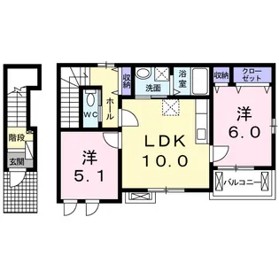 グレイスヴィラ【202号室】の間取り