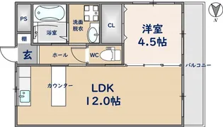 美鈴マンション【303号室】の間取り