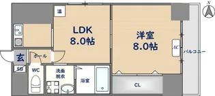 ドゥミルアン東大阪【505号室】の間取り