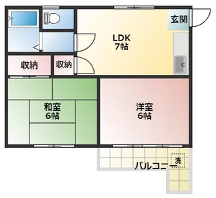 メゾンナガセ【202号室】の間取り
