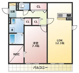オレンジ【201号室】の間取り