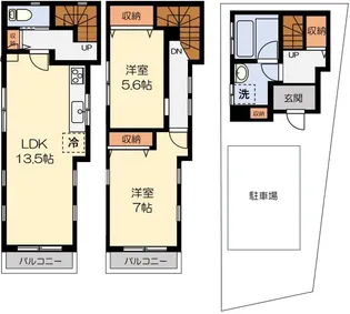埼玉県蕨市中央7丁目【一戸建】の間取り
