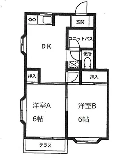 ハウス鈴木【101号室】の間取り
