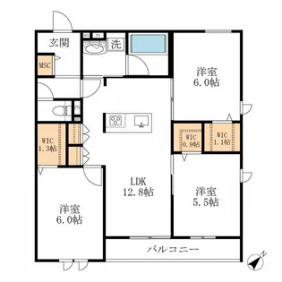 シャルール【2階】の間取り