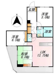 東急ドエルデュアルコート川口ウエストビュー【8階】の間取り