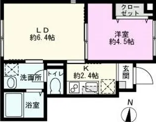 アトラスカーロ文蔵【1階】の間取り
