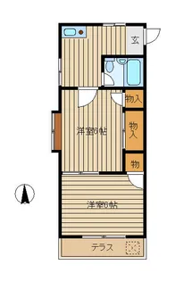 コーポSMK【108号室】の間取り