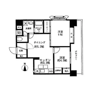 西川口朝日マンション【5階】の間取り