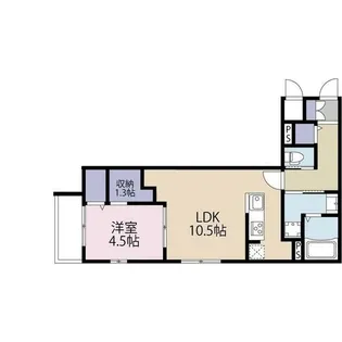 カーサプリムラII【1階】の間取り