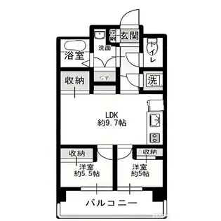 川口中青木第二ローヤルコーポ【5階】の間取り