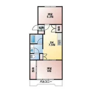 守屋ビル【201号室】の間取り