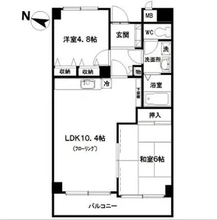ライオンズシティ川口【912号室】の間取り