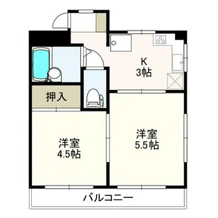 コンフォート文蔵【203号室】の間取り