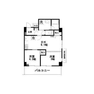 オーベルジュ並木【604号室号室】の間取り