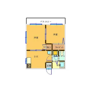 ハイム鳳B【201号室】の間取り