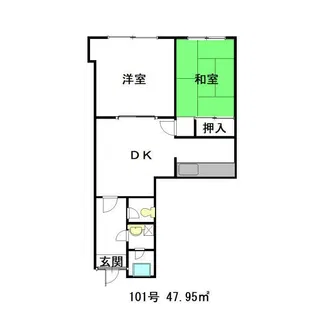 南浦和アーバンライフ【101号室】の間取り