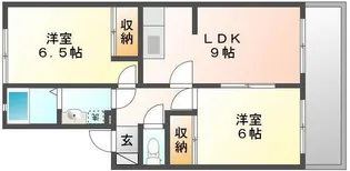 岡山県岡山市中区中井3丁目【アパート】の間取り