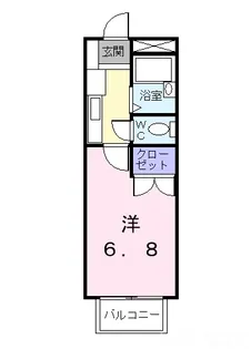 岡山県岡山市中区平井1丁目【アパート】の間取り