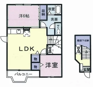 岡山県岡山市南区植松【アパート】の間取り