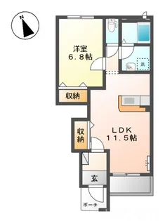 岡山県岡山市東区西大寺新地【アパート】の間取り
