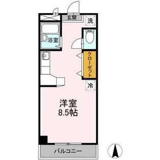 岡山県岡山市中区東山2丁目【マンション】の間取り