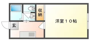 岡山県岡山市北区川入【アパート】の間取り
