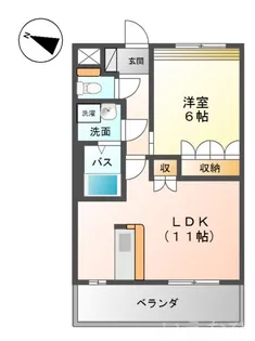 岡山県倉敷市西阿知町新田【アパート】の間取り