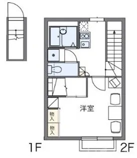 岡山県玉野市田井4丁目【アパート】の間取り