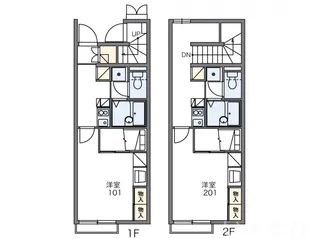岡山県備前市伊部【アパート】の間取り