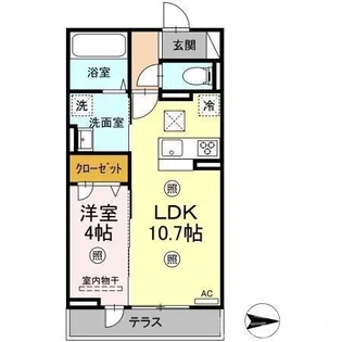 岡山県岡山市中区高屋【アパート】の間取り