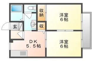 岡山県都窪郡早島町早島【アパート】の間取り