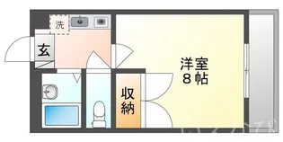 岡山県岡山市中区国富【アパート】の間取り