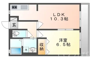 岡山県岡山市北区門前【アパート】の間取り