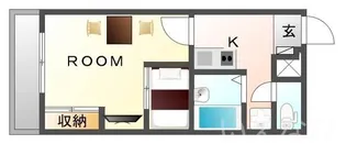 岡山県岡山市北区平野【アパート】の間取り