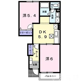 岡山県備前市浦伊部【アパート】の間取り