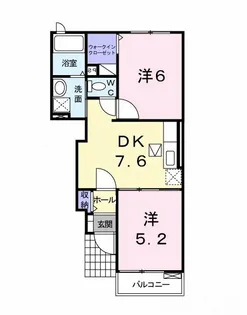 岡山県備前市大内【アパート】の間取り