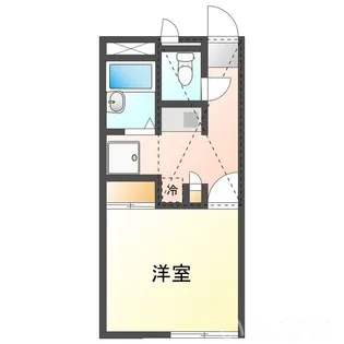 岡山県岡山市北区七日市西町【アパート】の間取り