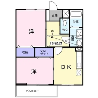 岡山県岡山市南区三浜町2丁目【アパート】の間取り