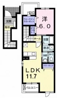 岡山県倉敷市黒崎【アパート】の間取り